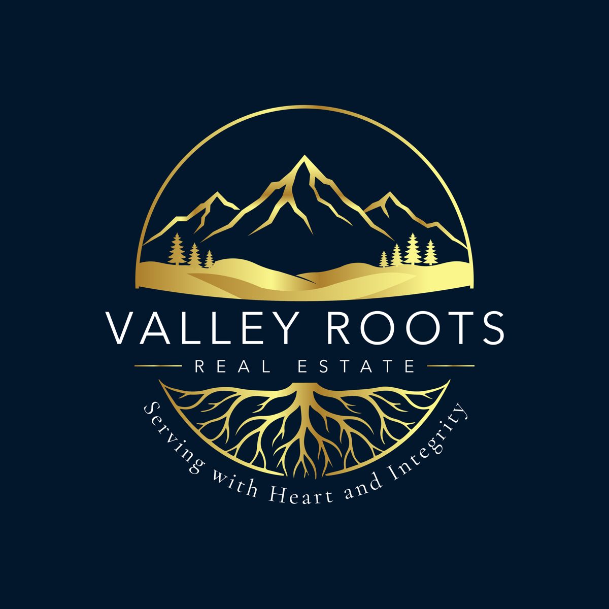 Valley Roots Real Estate logo for Amy Young, Oregon real estate broker in Independence — Serving with Heart and Integrity